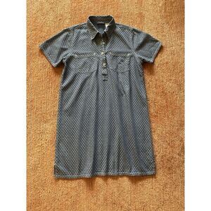Erika Collection  Blue Denim  Mini  Short Sleeve Cotton Women’s Dress Size M